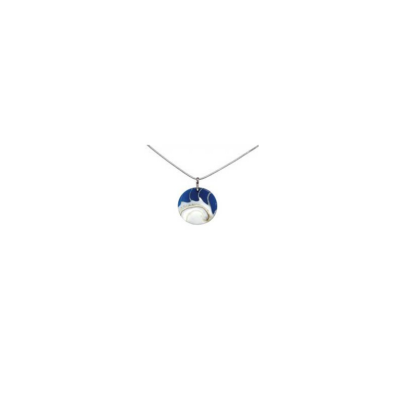 Colgante de Resina Circulo Azul
