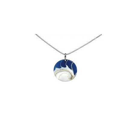 Colgante de Resina Circulo Azul