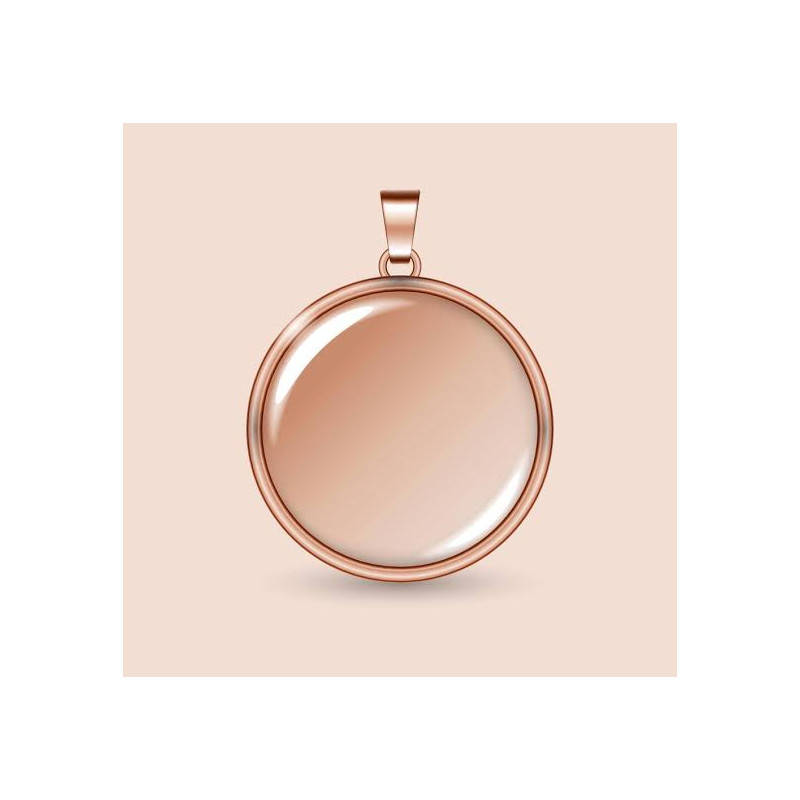 Colgante de Resina Círculo Rosa