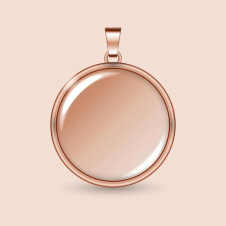 Colgante de Resina Círculo Rosa