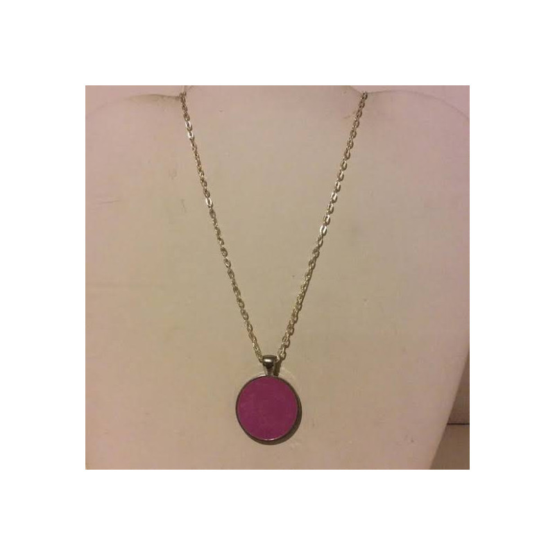 Colgante de Resina Círculo Rosa